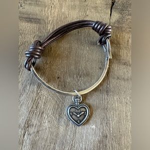 James Avery Retired Silver Timeless Heart Clock Charm